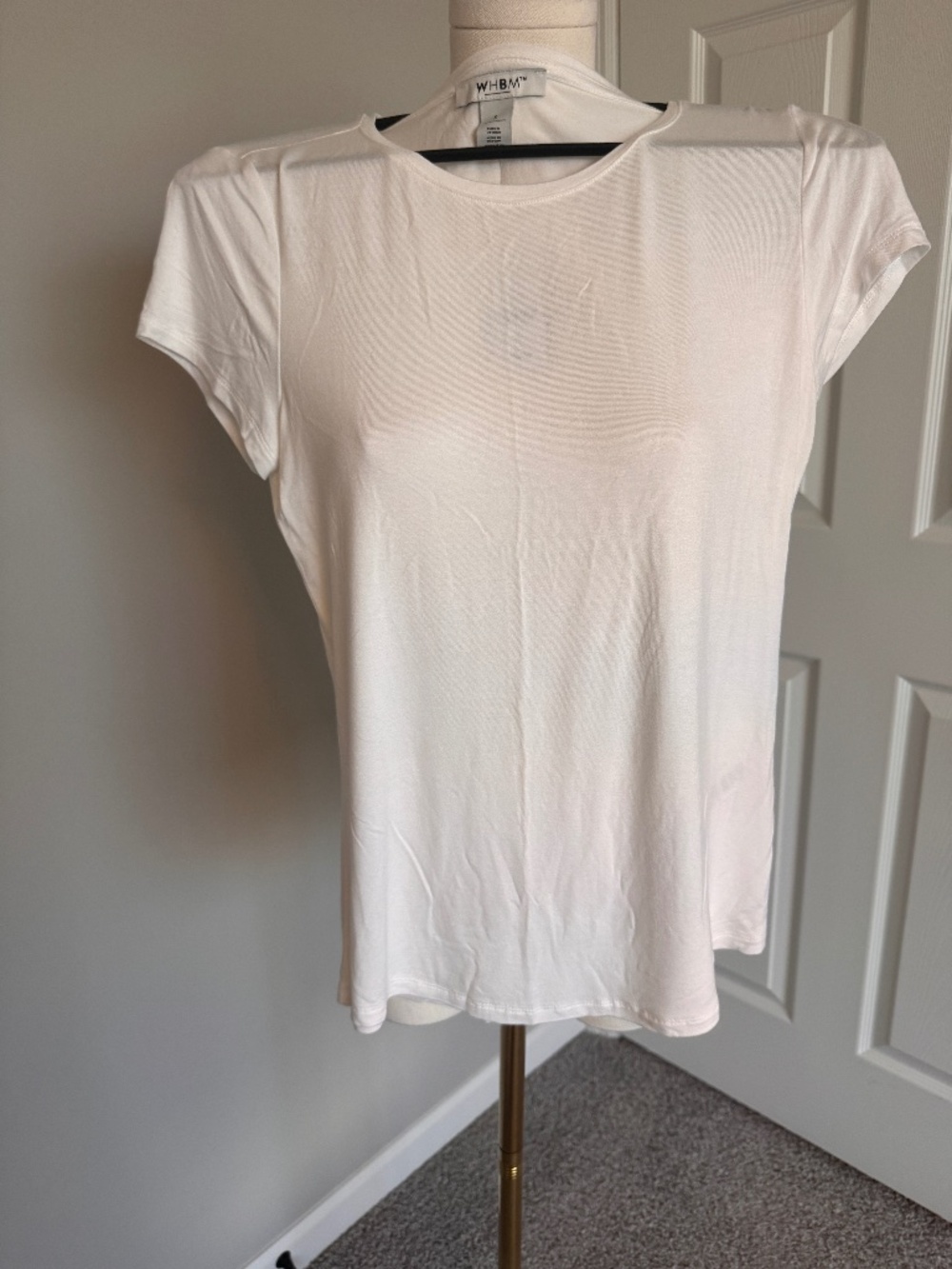 WHBM White House Black Market White Crew Neck Foundation Tee Small NWT